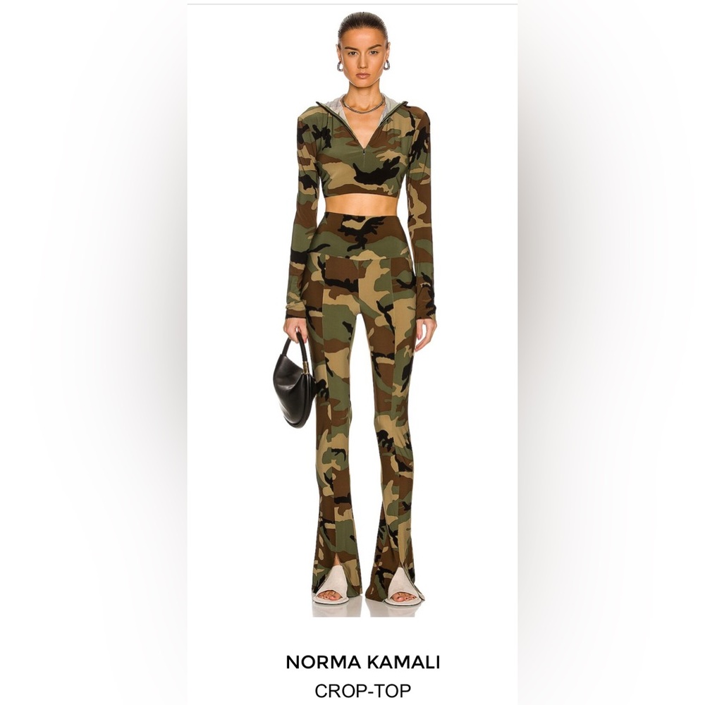 Norma Kamali Camouflage Crop top, XS, new, no tags